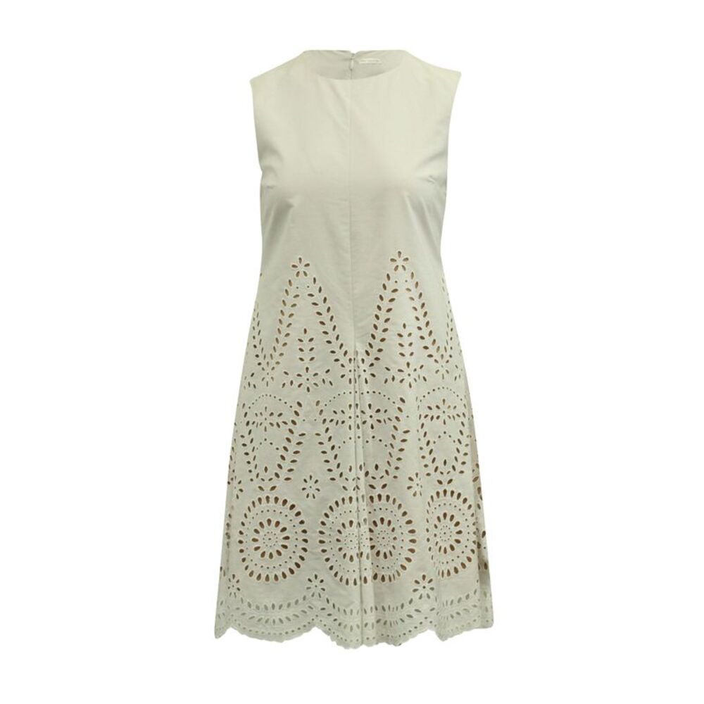 Stella Mccartney Cutout Broderie Anglaise Sheath Dress in White Cotton